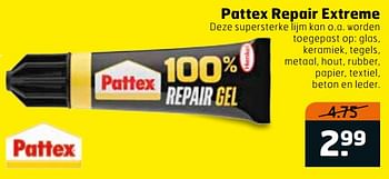 Aanbiedingen Pattex repair extreme - Pattex - Geldig van 03/10/2017 tot 15/10/2017 bij Trekpleister