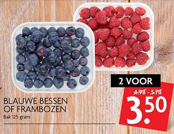 Aanbiedingen Blauwe bessen of frambozen - Huismerk - Deka Markt - Geldig van 05/10/2017 tot 08/10/2017 bij Deka Markt