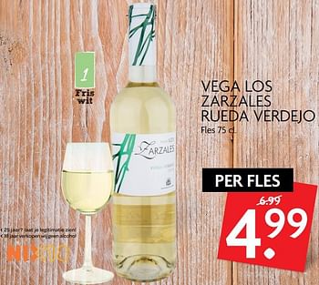 Aanbiedingen Vega los zarzales rueda verdejo - Witte wijnen - Geldig van 05/10/2017 tot 08/10/2017 bij Deka Markt