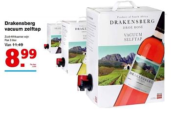 Aanbiedingen Drakensberg vacuum zelftap - Rosé wijnen - Geldig van 04/10/2017 tot 31/10/2017 bij Hoogvliet