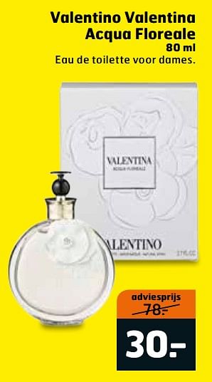 Aanbiedingen Valentino valentina acqua floreale - Valentino - Geldig van 03/10/2017 tot 15/10/2017 bij Trekpleister