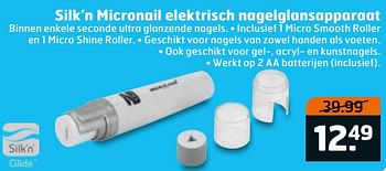Aanbiedingen Silk`n micronail elektrisch nagelglansapparaat - Silk'n - Geldig van 03/10/2017 tot 15/10/2017 bij Trekpleister