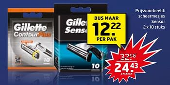 Aanbiedingen Scheermesjes sensor - Gillette - Geldig van 03/10/2017 tot 15/10/2017 bij Trekpleister