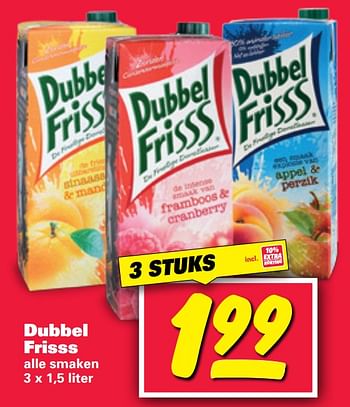 Aanbiedingen Dubbel frisss - Dubbelfrisss - Geldig van 03/10/2017 tot 08/10/2017 bij Nettorama