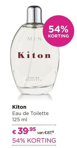 Aanbiedingen Kiton eau de toilette - Kiton - Geldig van 03/10/2017 tot 22/10/2017 bij Ici Paris XL