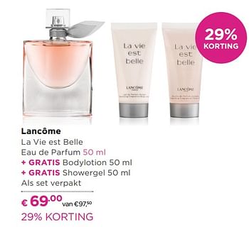 Aanbiedingen Lancôme la vie est belle eau de parfum - Lancome - Geldig van 03/10/2017 tot 22/10/2017 bij Ici Paris XL
