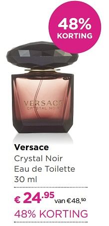 Aanbiedingen Versace crystal noir eau de toilette - Versace - Geldig van 03/10/2017 tot 22/10/2017 bij Ici Paris XL