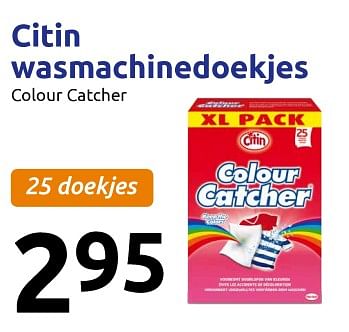 Aanbiedingen Citin wasmachinedoekjes colour catcher - Citin - Geldig van 05/10/2017 tot 10/10/2017 bij Action