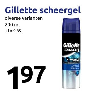 Aanbiedingen Gillette scheergel - Gillette - Geldig van 05/10/2017 tot 10/10/2017 bij Action