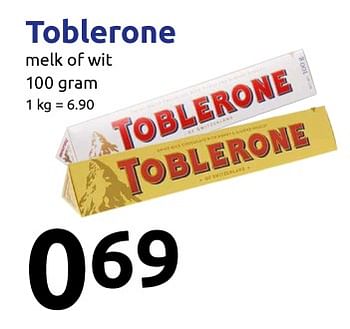 Aanbiedingen Toblerone melk of wit - Toblerone - Geldig van 05/10/2017 tot 10/10/2017 bij Action