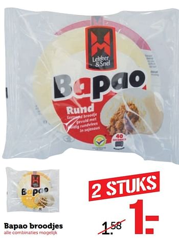 Aanbiedingen Bapao broodjes - Huismerk - Coop - Geldig van 09/10/2017 tot 15/10/2017 bij Coop