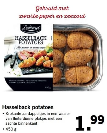 Aanbiedingen Hasselback potatoes - Delicieux - Geldig van 09/10/2017 tot 15/10/2017 bij Lidl