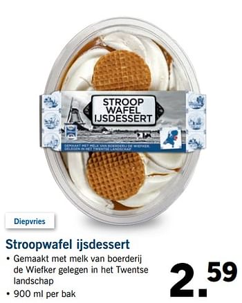 Aanbiedingen Stroopwafel ijsdessert - Huismerk - Lidl - Geldig van 09/10/2017 tot 15/10/2017 bij Lidl