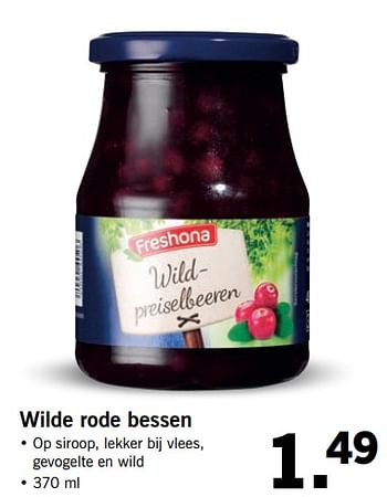 Aanbiedingen Wilde rode bessen - Freshona - Geldig van 09/10/2017 tot 15/10/2017 bij Lidl