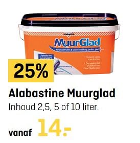 Aanbiedingen Alabastine muurglad - Alabastine - Geldig van 02/10/2017 tot 15/10/2017 bij Multimate