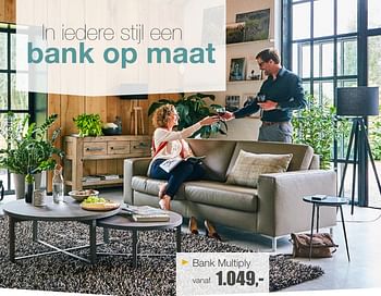 Aanbiedingen Bank multiply - Huismerk - Goossens - Geldig van 04/10/2017 tot 15/10/2017 bij Goossens Wonen & Slapen