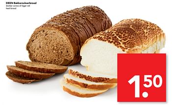 Aanbiedingen Deen bakkersvloerbrood donker zonne of tijger wit heel brood - Huismerk deen supermarkt - Geldig van 08/10/2017 tot 14/10/2017 bij Deen Supermarkten