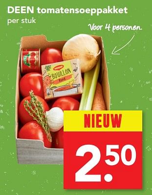 Aanbiedingen Deen tomatensoeppakket - Huismerk deen supermarkt - Geldig van 08/10/2017 tot 14/10/2017 bij Deen Supermarkten