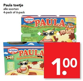 Aanbiedingen Paula toetje - Dr. Oetker - Geldig van 08/10/2017 tot 14/10/2017 bij Deen Supermarkten
