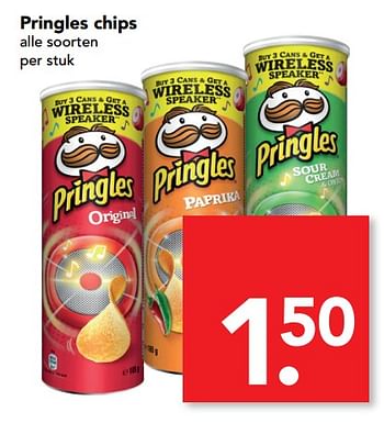 Aanbiedingen Pringles chips - Pringles - Geldig van 08/10/2017 tot 14/10/2017 bij Deen Supermarkten