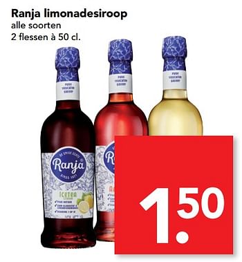 Aanbiedingen Ranja limonadesiroop - Ranja - Geldig van 08/10/2017 tot 14/10/2017 bij Deen Supermarkten