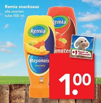 Aanbiedingen Remia snacksaus - Remia - Geldig van 08/10/2017 tot 14/10/2017 bij Deen Supermarkten