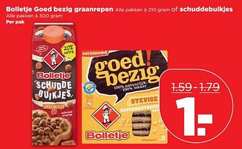 Aanbiedingen Bolletje goed bezig graanrepen of schuddebuikjes - Bolletje - Geldig van 08/10/2017 tot 14/10/2017 bij Plus