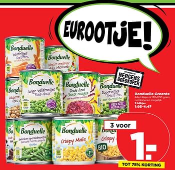 Aanbiedingen Bonduelle groente - Bonduelle - Geldig van 08/10/2017 tot 14/10/2017 bij Plus