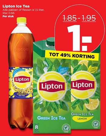 Aanbiedingen Lipton ice tea - Lipton - Geldig van 08/10/2017 tot 14/10/2017 bij Plus