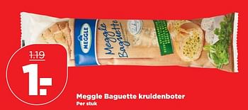Aanbiedingen Meggle baguette kruidenboter - Meggle - Geldig van 08/10/2017 tot 14/10/2017 bij Plus