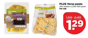 Aanbiedingen Plus verse pasta - Huismerk - Plus - Geldig van 08/10/2017 tot 14/10/2017 bij Plus