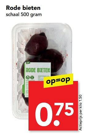Aanbiedingen Rode bieten - Huismerk deen supermarkt - Geldig van 10/10/2017 tot 10/10/2017 bij Deen Supermarkten