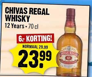 Aanbiedingen Chivas regal whisky - Chivas Regal - Geldig van 08/10/2017 tot 14/10/2017 bij Dirk III