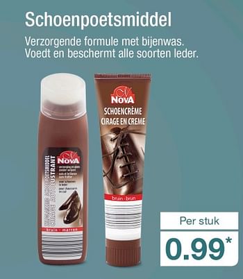 Aanbiedingen Schoenpoetsmiddel - Nova - Geldig van 09/10/2017 tot 15/10/2017 bij Aldi