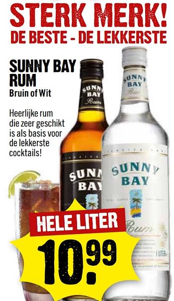 Aanbiedingen Sunny bay rum bruin of wit - Sunny Bay - Geldig van 08/10/2017 tot 14/10/2017 bij Dirk III