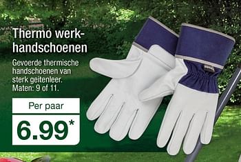 Aanbiedingen Thermo werk- handschoenen - Huismerk - Aldi - Geldig van 09/10/2017 tot 15/10/2017 bij Aldi