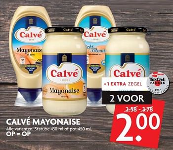 Aanbiedingen Calvé mayonaise - Calve - Geldig van 08/10/2017 tot 14/10/2017 bij Deka Markt