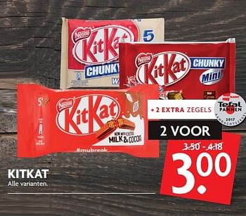 Aanbiedingen Kitkat - Nestlé - Geldig van 08/10/2017 tot 14/10/2017 bij Deka Markt
