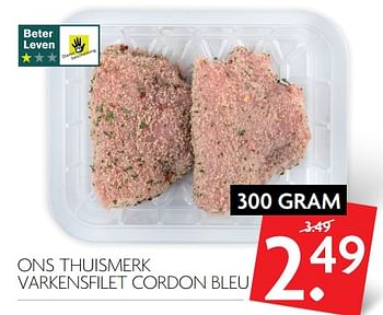 Aanbiedingen Ons thuismerk varkensfilet cordon bleu - Huismerk - Deka Markt - Geldig van 08/10/2017 tot 14/10/2017 bij Deka Markt
