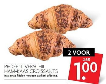 Aanbiedingen Proef `t verschil ham-kaas croissants - Huismerk - Deka Markt - Geldig van 08/10/2017 tot 14/10/2017 bij Deka Markt