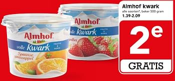 Aanbiedingen Almhof kwark - Almhof - Geldig van 08/10/2017 tot 14/10/2017 bij Em-té