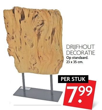 Aanbiedingen Drijfhout decoratie - Huismerk - Deka Markt - Geldig van 08/10/2017 tot 14/10/2017 bij Deka Markt