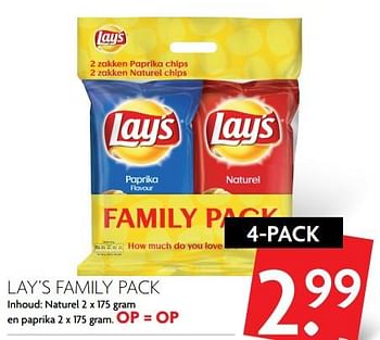 Aanbiedingen Lay`s family pack - Lay's - Geldig van 08/10/2017 tot 14/10/2017 bij Deka Markt