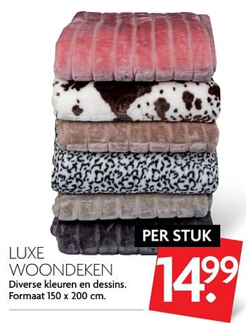 Aanbiedingen Luxe woondeken - Huismerk - Deka Markt - Geldig van 08/10/2017 tot 14/10/2017 bij Deka Markt