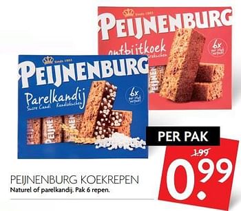 Aanbiedingen Peijnenburg koekrepen naturel of parelkandij - Peijnenburg - Geldig van 08/10/2017 tot 14/10/2017 bij Deka Markt