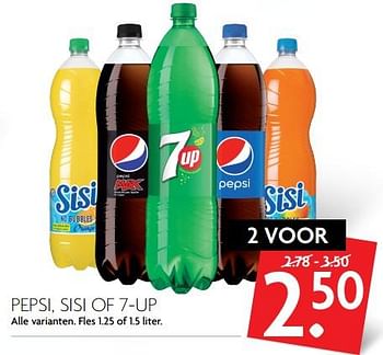 Aanbiedingen Pepsi, sisi of 7-up - Huismerk - Deka Markt - Geldig van 08/10/2017 tot 14/10/2017 bij Deka Markt