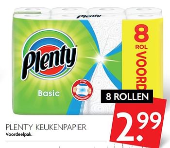 Aanbiedingen Plenty keukenpapier - Plenty - Geldig van 08/10/2017 tot 14/10/2017 bij Deka Markt