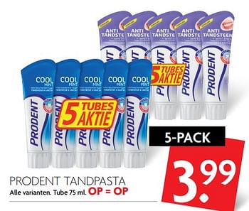 Aanbiedingen Prodent tandpasta - Prodent - Geldig van 08/10/2017 tot 14/10/2017 bij Deka Markt