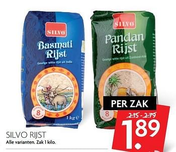 Aanbiedingen Silvo rijst - Silvo - Geldig van 08/10/2017 tot 14/10/2017 bij Deka Markt