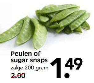 Aanbiedingen Peulen of sugar snaps - Huismerk - Em-té - Geldig van 08/10/2017 tot 14/10/2017 bij Em-té